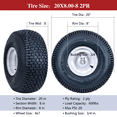 thumbnail image 4 of Roue de rechange, 20x8.00-8 SU12 Turf II, ASB1089, 4 of 5