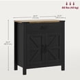 thumbnail image 3 of HOMCOM Buffet avec 1 Tiroir 1 Armoire de Rangement Buffet, Noir, 3 of 9