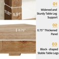 thumbnail image 4 of Fnova Farmhouse Console Table for Entryway, 47.2" Long Narrow Wood Entryway Table, Easy Assembly, Light Brown, 4 of 14