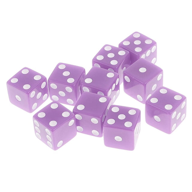 Esquirla 10x D6 Dice Playing Games Set for Bar High Quality 16mm Light