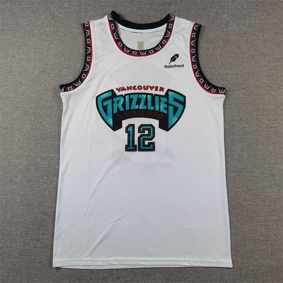 Grizzlies embroidered jersey 12 Morant basketball uniform vest men's and women's white new