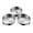 Silver, variant on Egg Steamer for Household Use Stainless Steel Poacher with 3 Cup Capacity Egg Poached Cups Pan and Rack Ready for Round or Heart Shaped Shapes