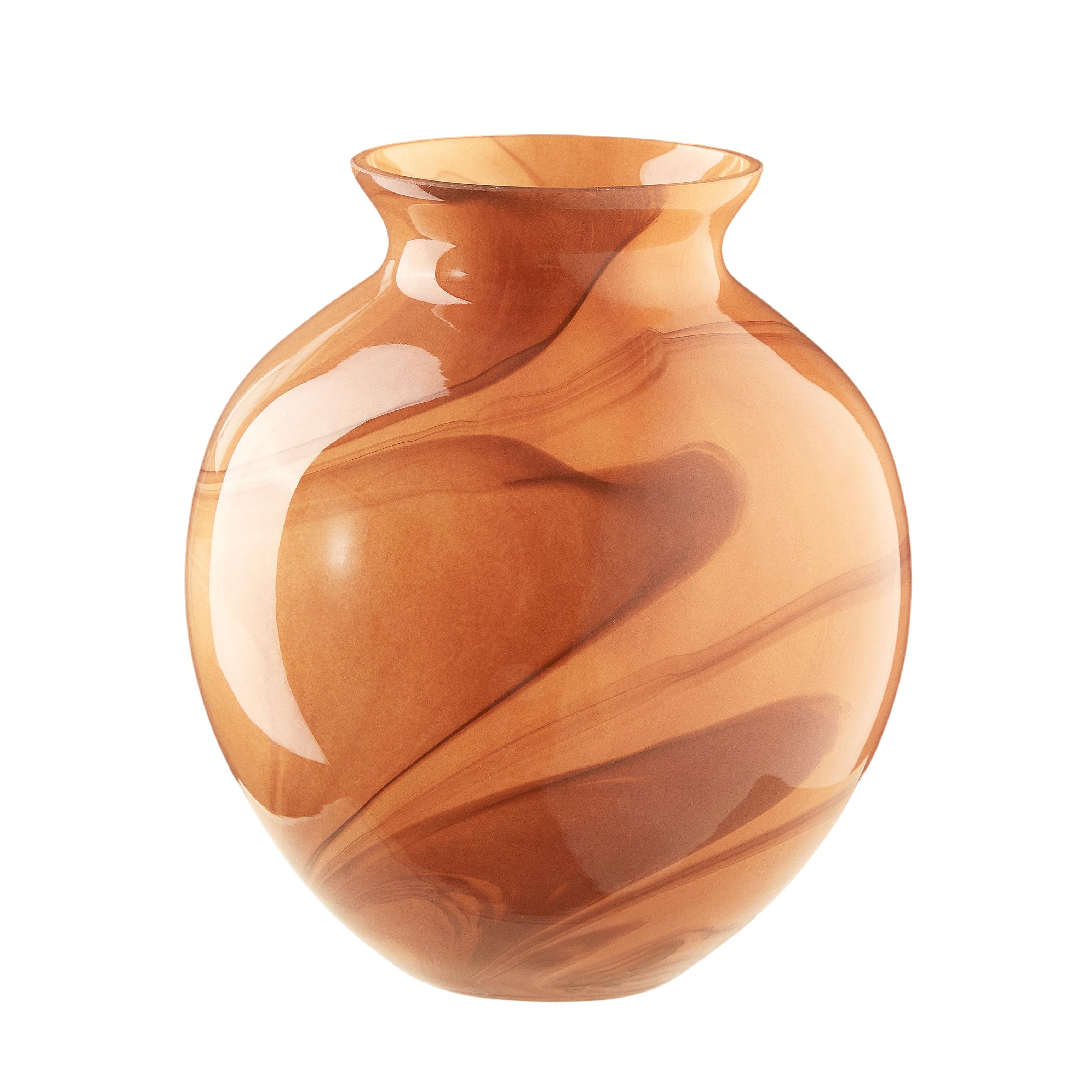 Beautiful vase en verre brun rond de 6,89 » x 7,95 » par Drew Barrymore