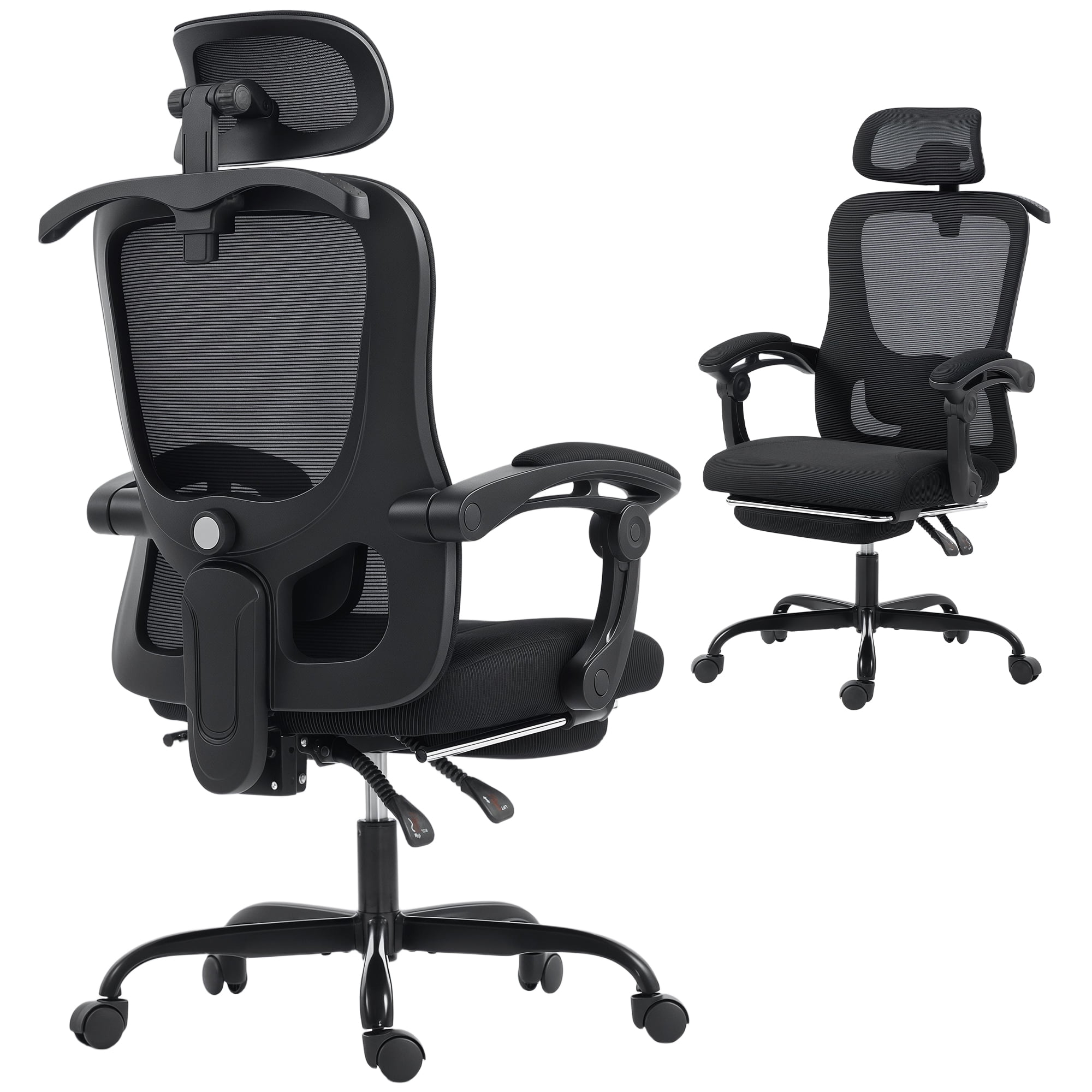 HOMCOM Ergonomic Office Chair, High Back Mesh Computer Desk Chair, Black