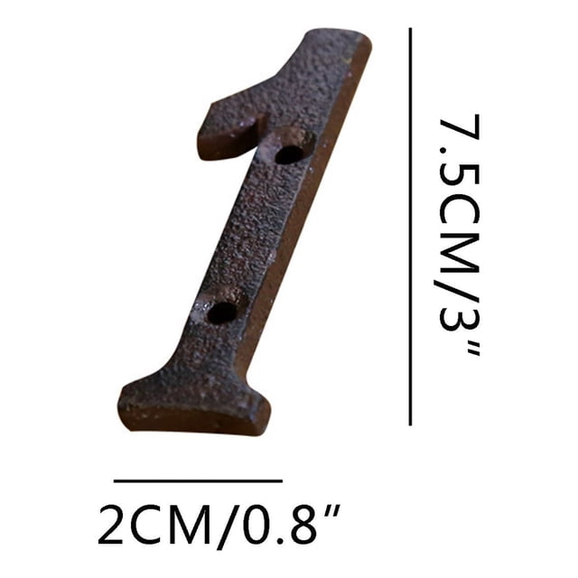 Aodebiao Creative Alloy Wrought Iron Floating House Numbers Modern House Address Number,Anti-Rust House Numbers Decorative Address Sign for Door Garden Mailbox with Nail Kit,Coated Black