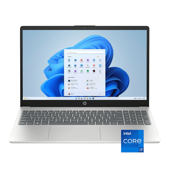 HP 15.6" FHD Laptop, Intel Core i7-1255u, 32GB RAM 2TB SSD, Wi-Fi 6, Windows 11 Home, Slim & Powerful, Anti-glare, Bluetooth, Fast Charge, Camera privacy shutter, Silver