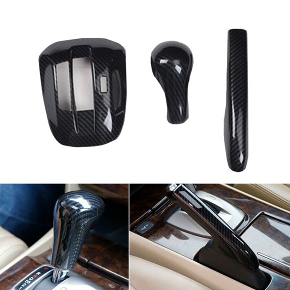 Carbon Fiber Style Handbrake Gear Shift Frame Cover For Accord 2008-2013