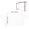 thumbnail image 3 of Filet de Soccer Durable en Polypropylène Filet de Soccer 1 Ensemble Outils de Sport Blanc, 3 of 8