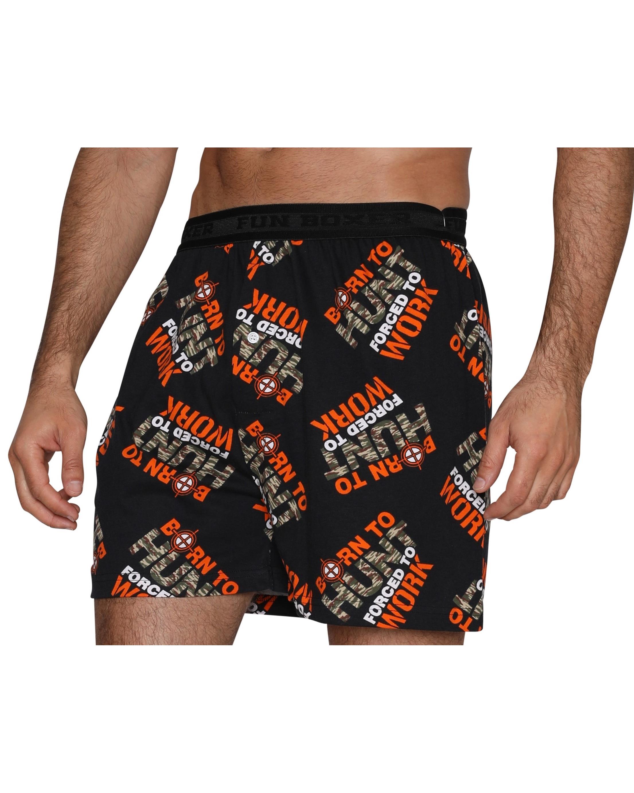 Men's' Underwear Fun Print Briefs Adult Boxer Shorts