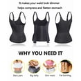 thumbnail image 2 of Women Waist Trainer Corset Zipper Body Shaper Vest with Adjustable Straps, 2 of 7
