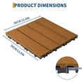 thumbnail image 2 of Garvee 48-Pack 12"x12" Interlocking Deck Tiles | 48 Sq. Ft All-Weather Patio Flooring, Teak, 2 of 8