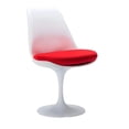 thumbnail image 4 of Heavenly White Tulip Armless Chair with Cushion SET OF 3, 4 of 5