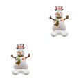 thumbnail image 2 of Ruiboury Party Decor Essential Christmas Foil Balloons With Exquisite Patterns Balloon Christmas Suitable For Any Places multicolor Stretching Snowman 2Set, 2 of 6