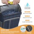 thumbnail image 2 of Retro Checkerboard Cooler Backpack - 20L High-Capacity Insulated Lunch Bag for Camping, Hiking & Outdoor Fun, 2 of 5