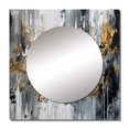 thumbnail image 2 of Designart "Delicate Brushstrokes Black and White I" Abstract Marble Square Mirror For Wall Decor - Large Grey Square Mirror Printed Wall Decor - Modern Square Living Room Mirror, 2 of 5