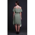 thumbnail image 4 of Bimba Robe Droite Évasée à Épaules Dénudées pour Femmes à Volants devant, Imprimé Damassé - Xxx-Grand, 4 of 6