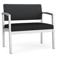 thumbnail image 1 of Chaise Bariatrique d'Attente de Réception en Acier Lenox / Acier Argenté / Gris Foncé / Noir, 1 of 5