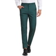 thumbnail image 1 of INSPIRE CHIC Men's Dress Plaid Printed Business Checked Pants 36 Dark Green, 1 of 7