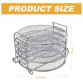 thumbnail image 3 of Binwennn Dehydrator Rack Stainless Steel Stand Air Fryer Accessories. Dehydrator Rack Pressure Cooker Dehydrator Rack Stainless Steel Stand Large Dish Rack Collapsible Dish Rack with Dish Rack in, 3 of 8
