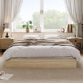 thumbnail image 1 of EDTara Solid Wood Platform Bed with Sturdy Wooden Slats, Full Size Floor-Standing Bed Frame, Modern Minimalist Design Space-Saving Bed Frame, No Box Spring Needed, Easy Assembly, 1 of 8