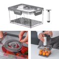 thumbnail image 3 of Vacuum Container Organizer for Vacuum Sealer W/ Lid Pantry Rectangle Grey 2.5L, 3 of 8