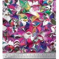 thumbnail image 1 of Soimoi Tissu en Crêpe de polyester Imprimé Abstrait par Yard 52 Pouces de Large, 1 of 3