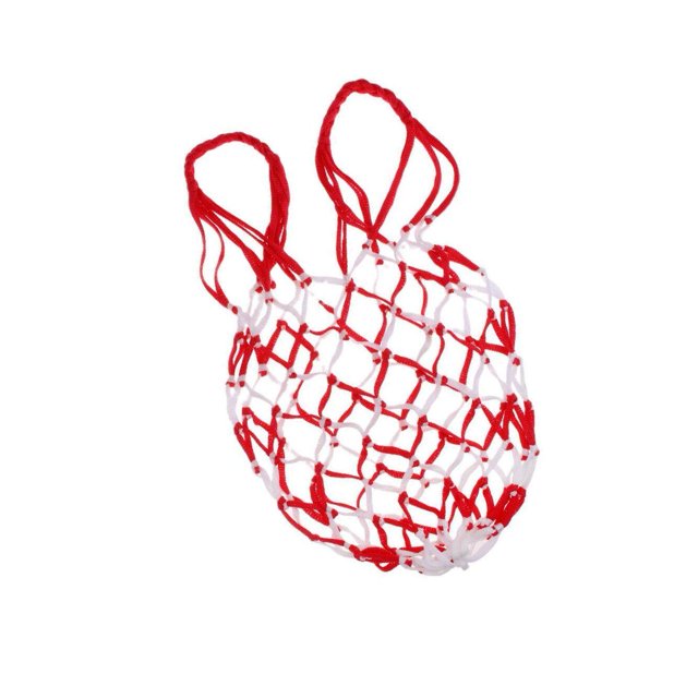 Sac pour Ballon en Maille Ballon de Basketball Ballon de Football Multifonctionnel Transport en Maille Sac Filet de Rangement pour Football Multifonctionnel Support Blanc Rouge