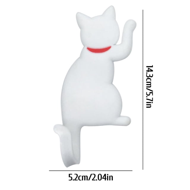 Pompotops Strong Magnetic Hook Japanese Creative Cartoon Cat Tail Refrigerator Stick Hook Clearance