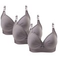 thumbnail image 1 of Bras for Women 3PCS Womans Printing Gathered Together Large Size Daily Bra Underwear No Rims, 1 of 4