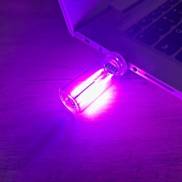 Todaioua USB LED Car Interior Atmosphere Light, Plug-in USB Automotive Ambient Lighting Retro Lamps, Retro Ceramic LED Glass Bottle Nightlight for Car, Bedroom - Touch Control