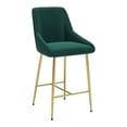 thumbnail image 1 of Zuo Modern Madelaine Counter Chair, Green and Gold (Set of 1), 1 of 13