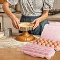 thumbnail image 2 of Hearth & Gear Reusable Egg Carton With Lid 18 Grid Stackable Fridge Egg Holder Tray For Kitchen Restaurant & Camping Storage 1pc Coffee Canisters with Airtight Lids Pasta Containers Storage Food Prep, 2 of 4