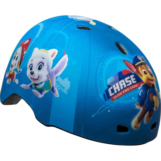 Pat' Patrouille Casque Multisport pour Enfant Bleu avec Personnages Chase et Everest, avec Neuf Évents et une Boucle à Pression Latérale pour un Ajustement Facile, Conforme CPSC 1203 et ASTM F1492, Conçu pour les Enfants de 5 à 8 Ans et Convient aux Planches à Roulettes et aux Vélos.