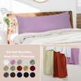 thumbnail image 3 of REGALWOVEN Brushed Microfiber Pillowcase Body Pillow Pillowcase, King Lavender, 3 of 9