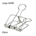thumbnail image 2 of VONKY 20 Pieces Metal Paper Clip Electroplated Solid Color Replacement Home School Examination Papers Clips Accessories Silver 32mm, 2 of 5