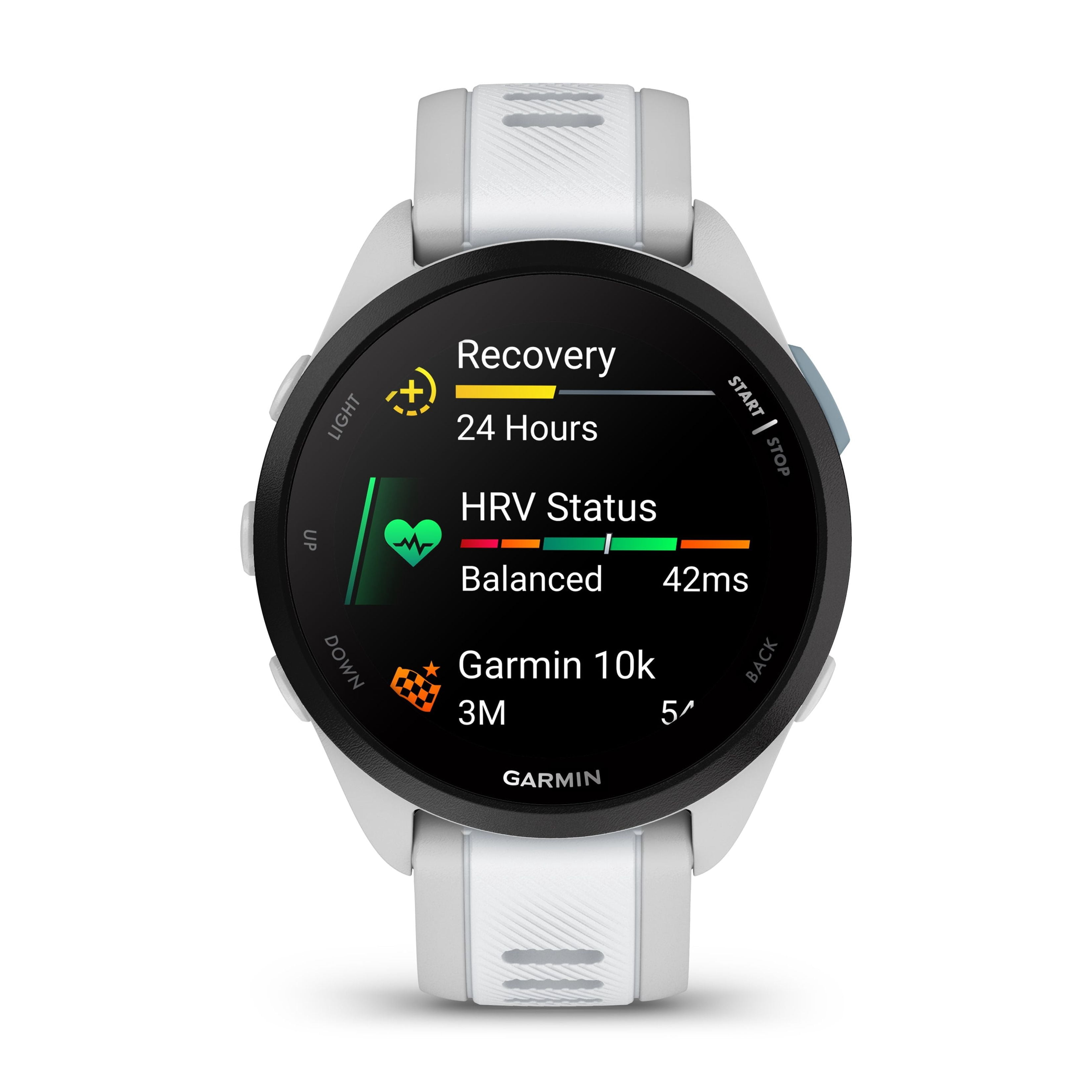 Garmin Forerunner 165 GPS Running Smartwatch and Fitness Tracker with Heart Rate - Mist Grey/Whitestone