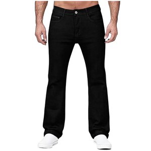 Yaoyar Jeans style rétro style retro de couleur teintée confortable pour la mode vintage pantoufles denim pour homme, S, noir