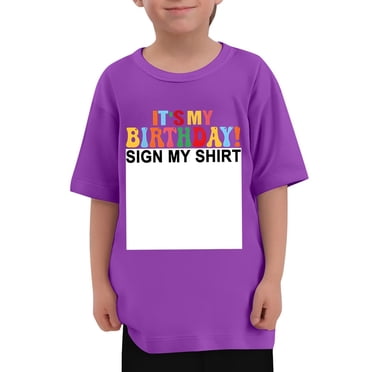XASZHN Summer Comfortable Casual T Shirt for Boys and Girls Birthday Parties Family and Casual Short Sleeved Crew Collar T Shirt Shirts Purple 10-11 Years