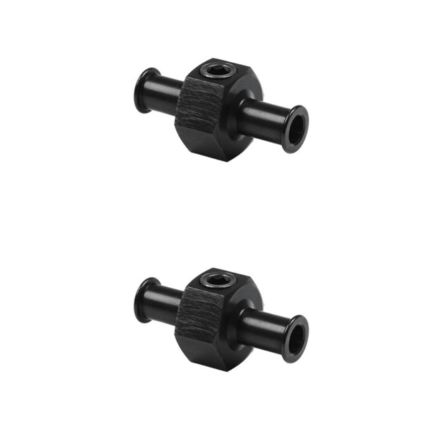 Ruiboury Simple And Effective Nitrous Pressure Gauge Adapter High Durability Seal Gauge T black 2Set