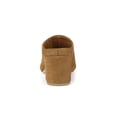 thumbnail image 2 of BLISSFUL STEP Women's Slides Block High Heels Slip on Pointed Toe Slide Mules Brown 8, 2 of 8