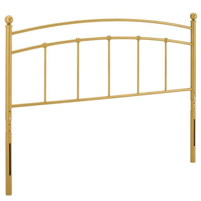 Modway Abigail King Metal Headboard in Gold