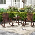 thumbnail image 2 of Costway 2 PCS Outdoor Adirondack Rocking Chair for Adults Solid Wood Porch Rocker Patio Chair, 2 of 9