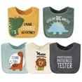 thumbnail image 3 of The Peanutshell Terry Feeding Baby Boy Bibs, 10 Pack, Dino, 3 of 5