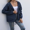 thumbnail image 2 of Alsol Imperméables pour Femmes Vestes Légères Coupe-Vent Pliables pour Randonnée en Plein Air avec Capuche, 2 of 6