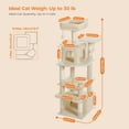 thumbnail image 2 of Large Cat Tree cm Cat Tower for Large Cats Cat Condo with Sisal-Cove Scratching Posts and Pads Padded Perch Dual Condo and Basket for Indoor Cats-Grey Small, 2 of 7