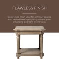 thumbnail image 4 of Maven Lane Pullman Table d'Appoint Carrée Traditionnelle en Bois, Fini Gris Vieilli, 4 of 6