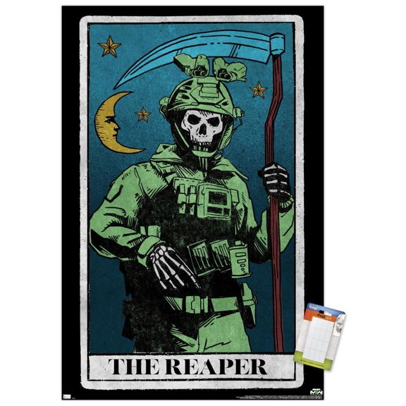 Call of Duty: Modern Warfare 2 - Ghost Tarot Card Wall Poster, 22.375" x 34"