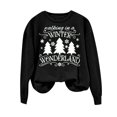 thumbnail image 2 of Qertyioot Pull d'Hiver Mode Femme Imprimé de Noël, Manches Longues Col Rond Chaud Ample Tendance Hauts Tricotés, 2 of 4