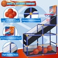 thumbnail image 3 of Ensemble de Jeu de Basketball Arcade pour Enfants, Jouets Garçon Panier de Basketball avec 4 Ballons pour 3 à 12 Ans, Hauteur Réglable avec Pompe et Filet de Rangement pour Jeux Sportifs Intérieurs Extérieurs pour Enfants, C, 3 of 6