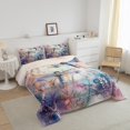 thumbnail image 3 of Erosebridal Ensembles de Literie Chic Libellule Grand avec Couette pour Filles, Insert de Couette Floral Rose pour Maman, Réversible 3 Pcs, Microfibre, 3 of 7